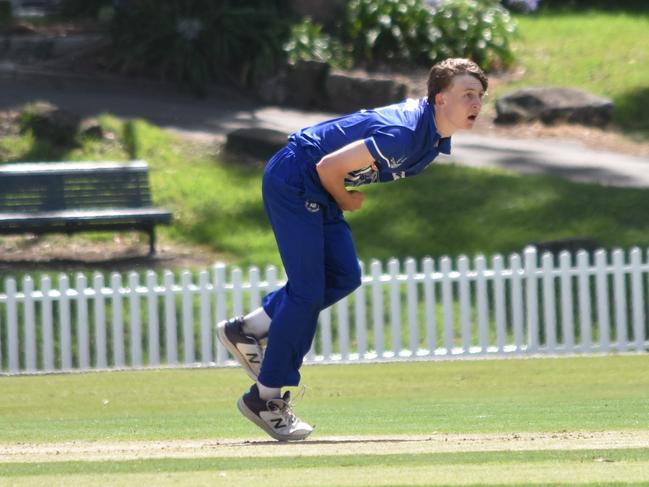 Bankstown skipper Ben Smith bowls. Picture: Sean Teuma