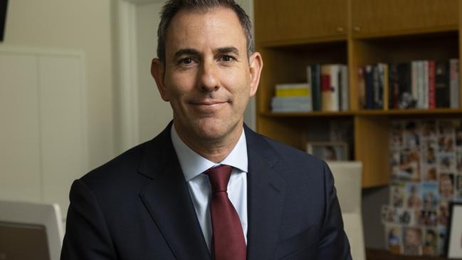 Treasurer Jim Chalmers in his office at Parliament House Canberra. Picture: NCA NewsWire / Martin Ollman