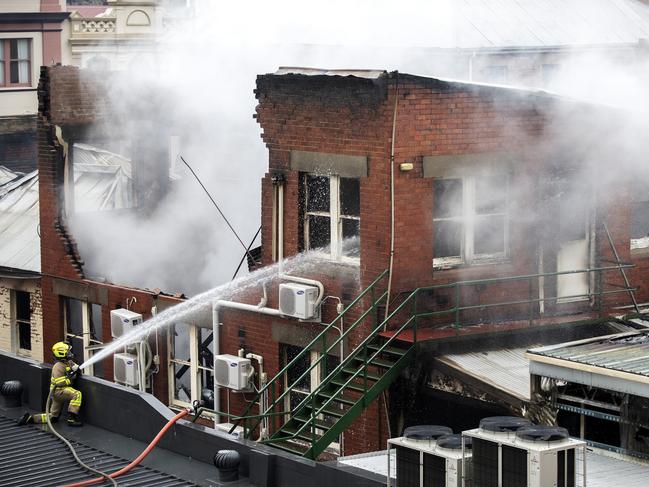Brunswick Hotel fire, Hobart. Picture Chris Kidd