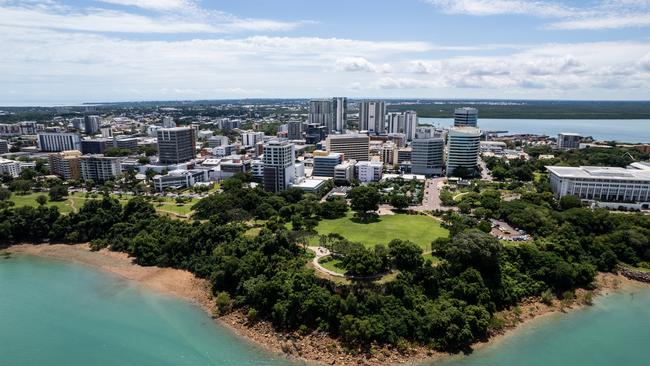 Drone shot of Darwin city.Escape 15 September 2024Destinations - Darwin Food ScenePhoto - iStock