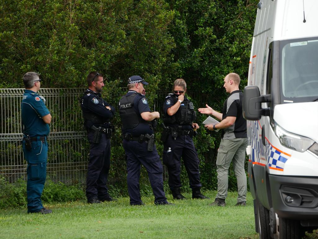 Officers at the scene. Picture: Blair Jackson