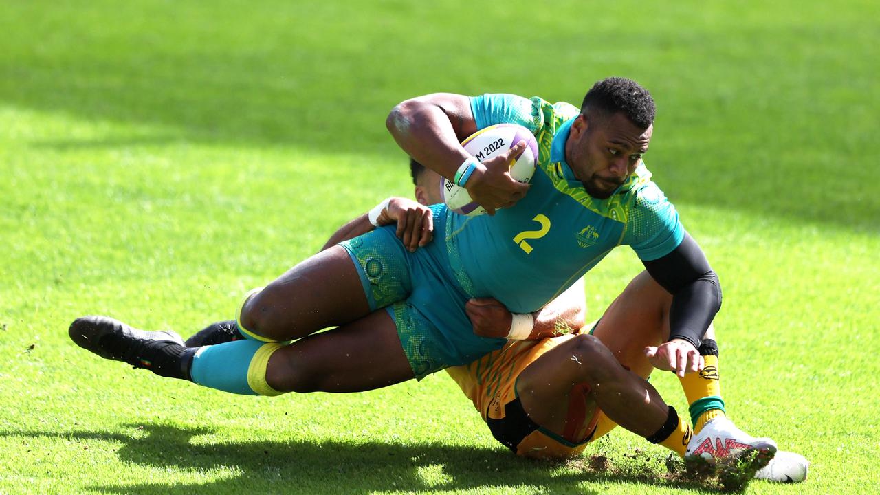 Samu Kerevi injured his knee while representing Australia at the Commonwealth Games. Picture: Matthew Lewis/Getty Images