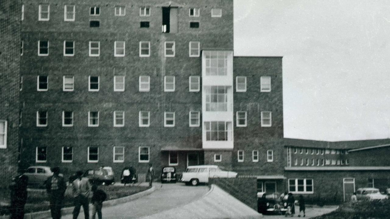 Cathie was left in a cardboard box at Bankstown District Hospital. Picture: Bankstown City Library