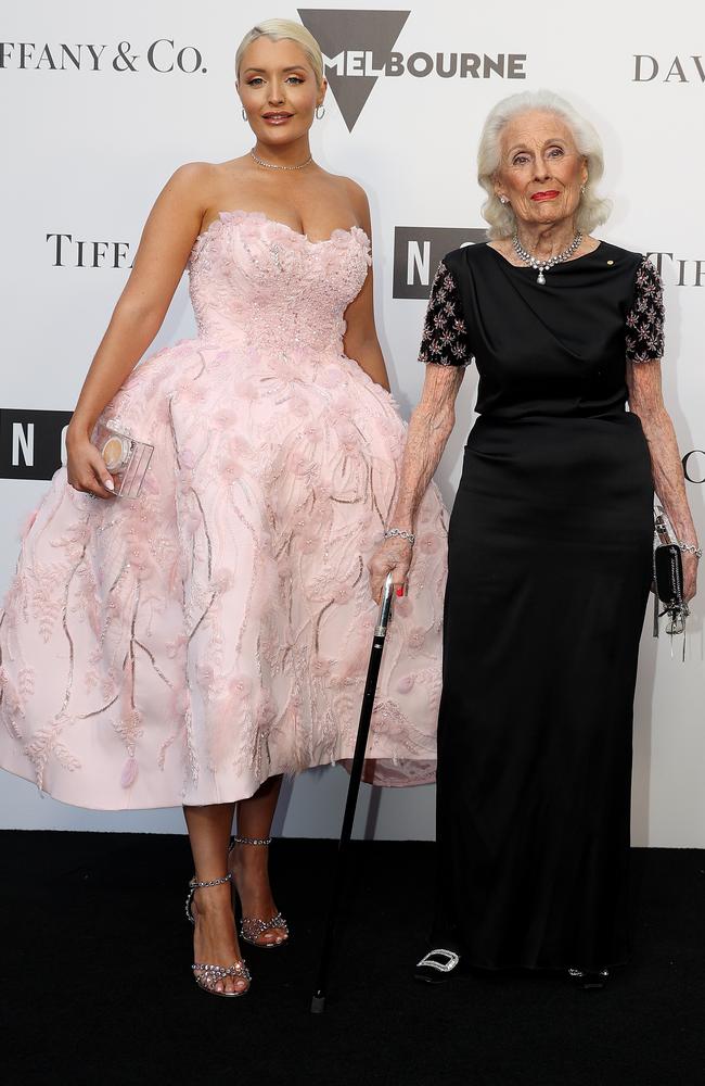 Lady Primrose Potter with her granddaughter Zofia Krasicki V Siecin. Picture: Ian Currie