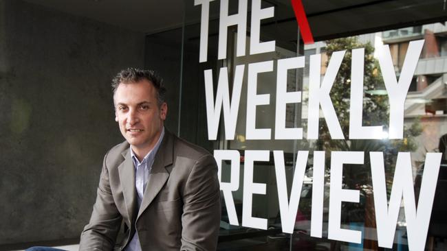 Antony Catalano outside the offices of The Weekly Review, which he sold to Fairfax. Picture: Stuart Mcevoy