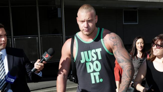 Constable Annelise Young used a Taser on giant Bandidos gang member Adam ‘Bigg Whitey’ White, pictured above.