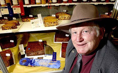 Geoff Beattie takes out first place at the Ekka's fruit cake competition. Picture: Sarah Keayes