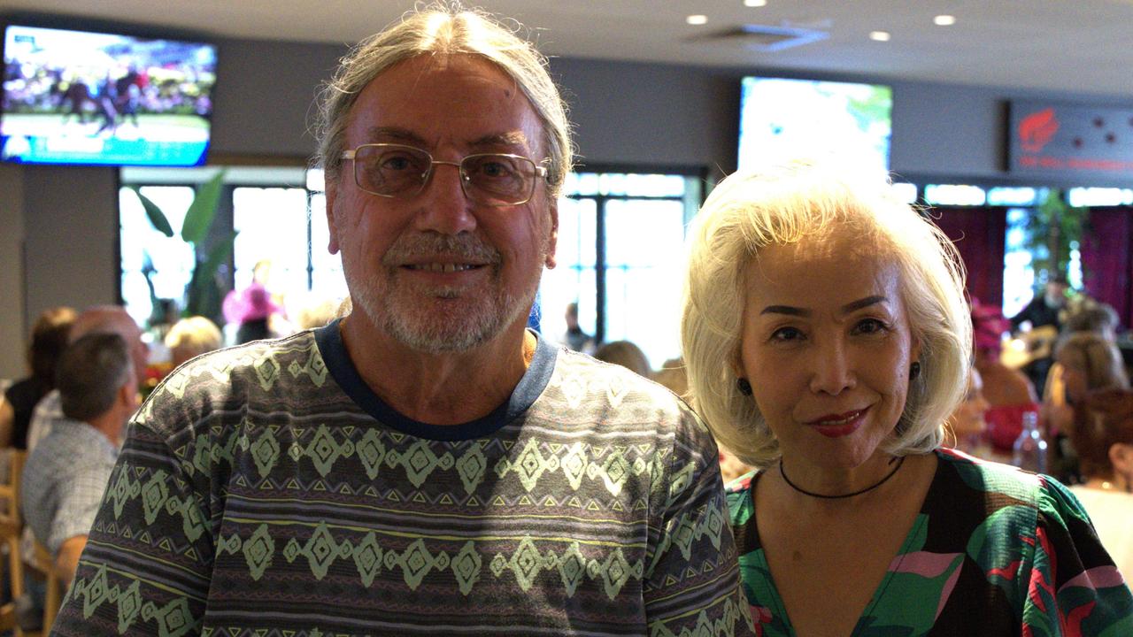 Susan Torrentegoi and Lindsay Rhodes at the Gympie RSL during the Melbourne Cup Races on November 7, 2023.