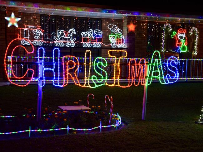 Christmas lights in Michener St in West Mackay. Picture: Rae Wilson