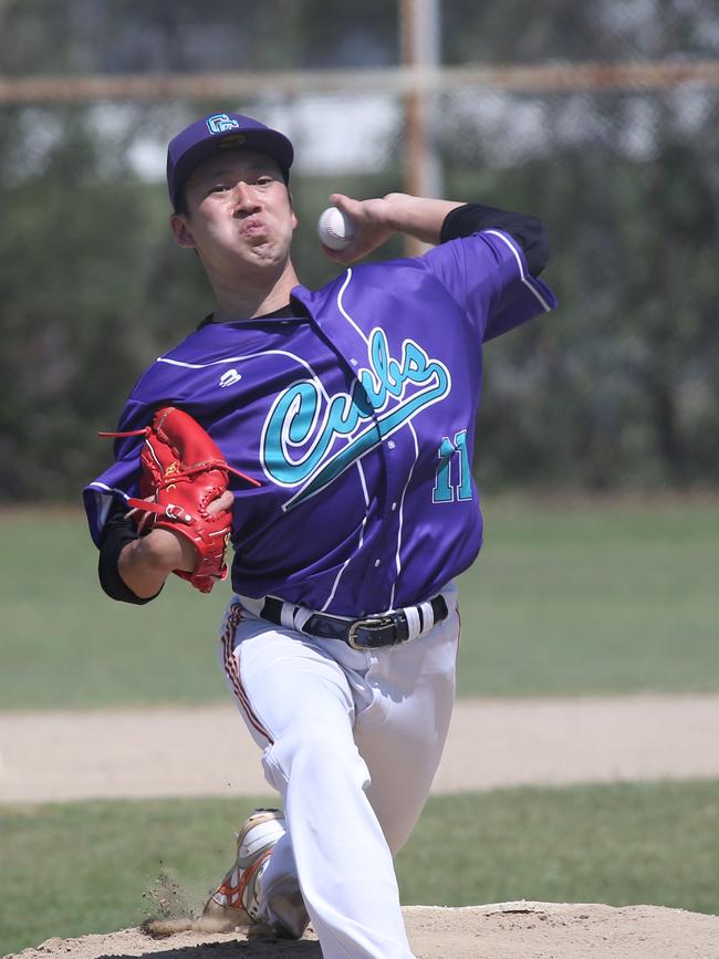 Greater Brisbane League baseball - Coomera vs Surfers Paradise at Beenleigh. Coomera’s Ricki Saitor. Picture: Mike Batterham