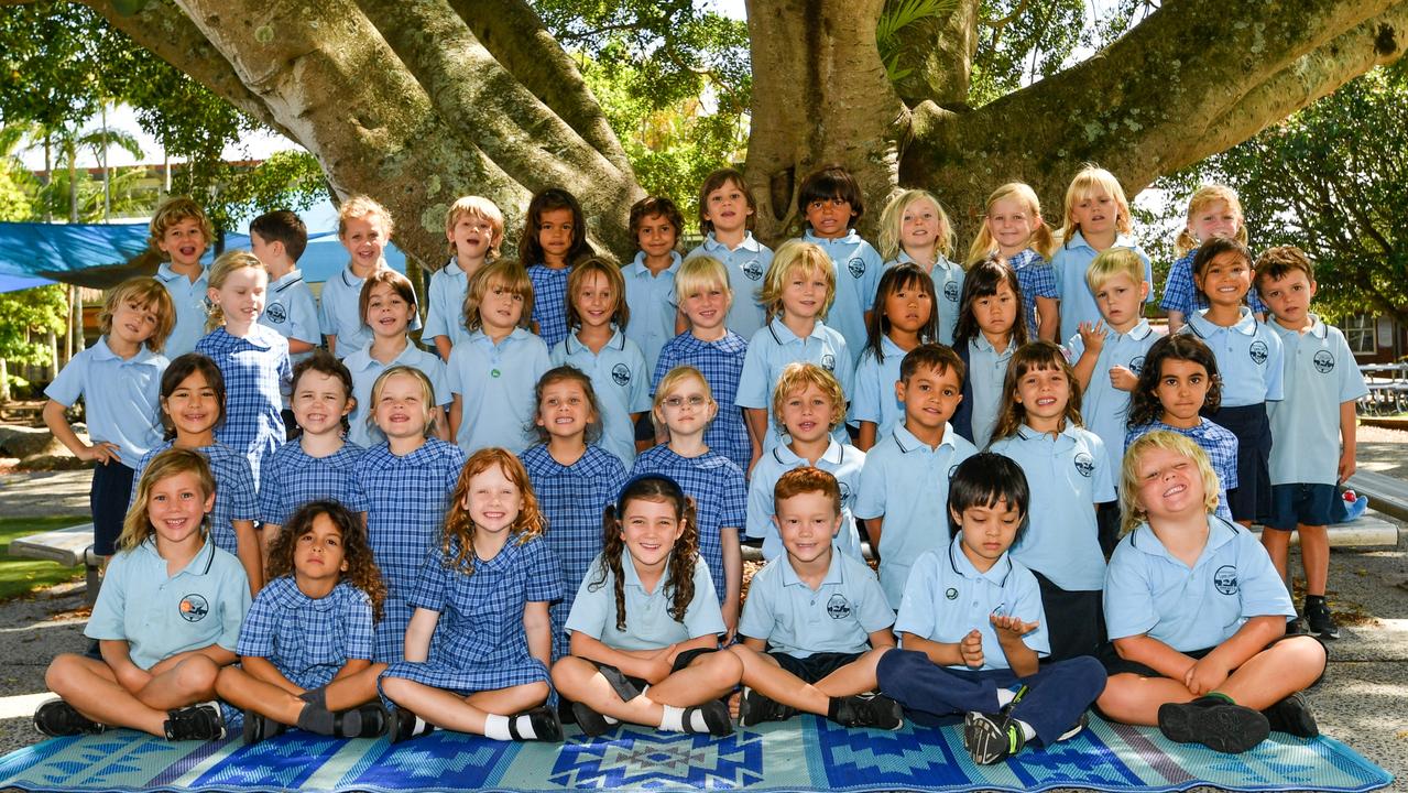 Byron Bay Public School Kindergarten 2023: Back L-R: Blake L, Zavier D, Luna Tr, Sage M, Yasmine N, Xavi W, Harper SJ, Leo K, Anouk T, Amaya W, Soli H, Isla L. 3rd row L-R: Tiger G, Willow F, Luna Tu, Neo G, Flynn C, Molly R, Leo D, Yuna S, Kiko C, James K, Nami B, River G. 2nd row L-R: Isla P, Harriet C, Ivy J, Eden B, Emi VS, Marly S, Reuben G, Elena AC, Maya R. Front row L-R: Huxley B, Zohar BN, Nancy M, Huxley Y, Louie P, Arnold D, Miles R.