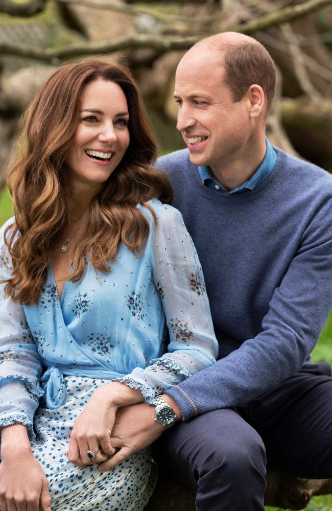 Kate and Will looked very much in love in the relaxed shots. Picture: Chris FLOYD / KENSINGTON PALACE / AFP