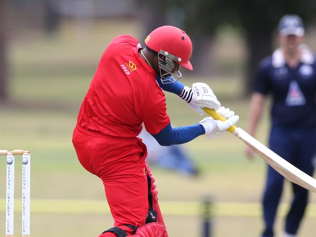 Geelong v Casey-South Melbourne. Casey-South Melbourne batsman Tillakaratne Dilshan .  Picture: Mike Dugdale