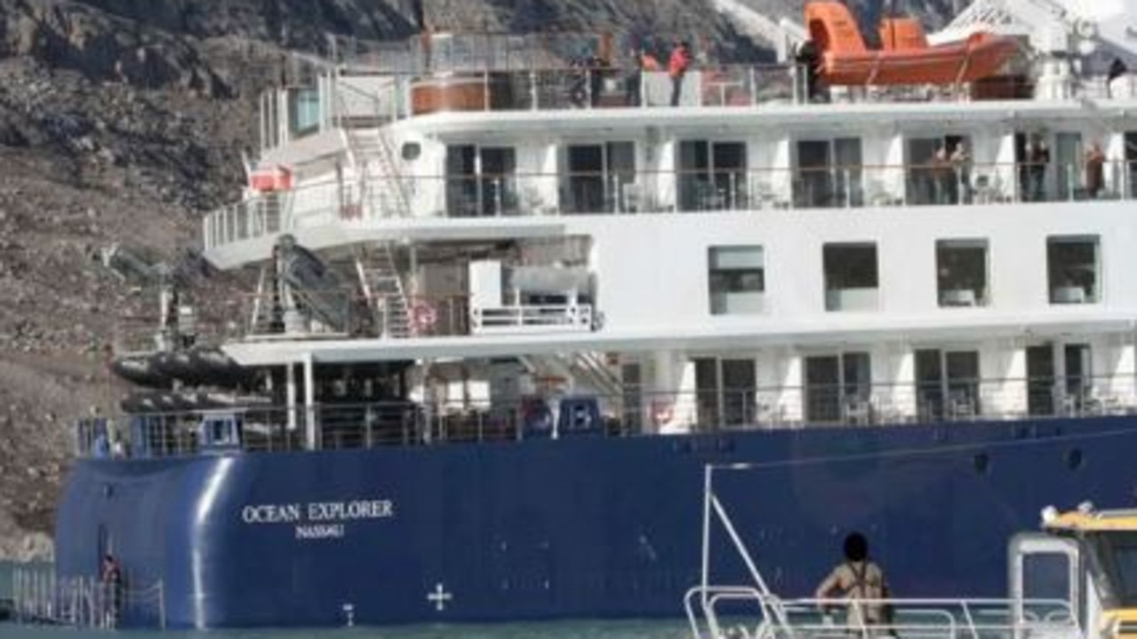The 206 stranded passengers on the Ocean Explorer cruise ship won't be rescued until Friday. Picture: Supplied