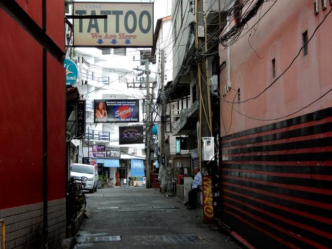 Another view of the streets in Pattaya Thailand where Australian Outlaw Motorcycle Gangs are known to frequent. Picture: Nathan Edwards.