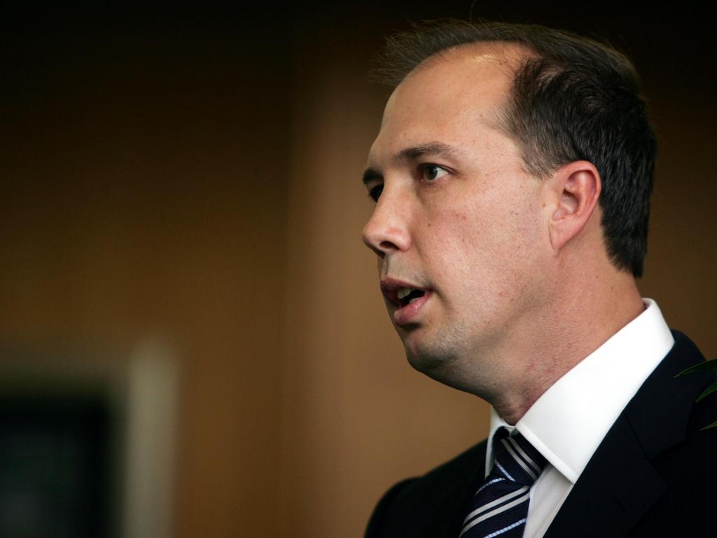 Peter Dutton at the Robina Community Centre in 2009 for the McPherson pre-selection vote that was ultimately won by Karen Andrews.