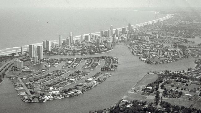 An undated aerial picture of Surfers Paradise..