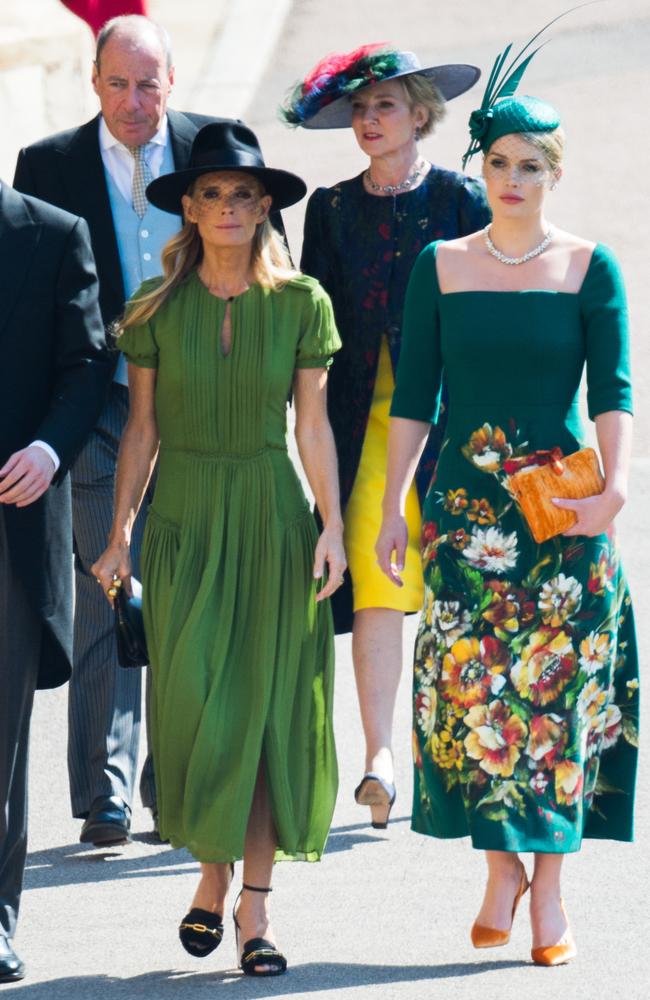 Lady Kitty Spencer and her mother at the wedding of Prince Harry to Meghan Markle. Picture: Pool/Samir Hussein/WireImage