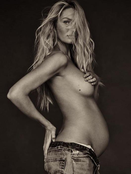 Victoria's Secret angel Candice Swanepoel poses while pregnant. Picture: Instagram