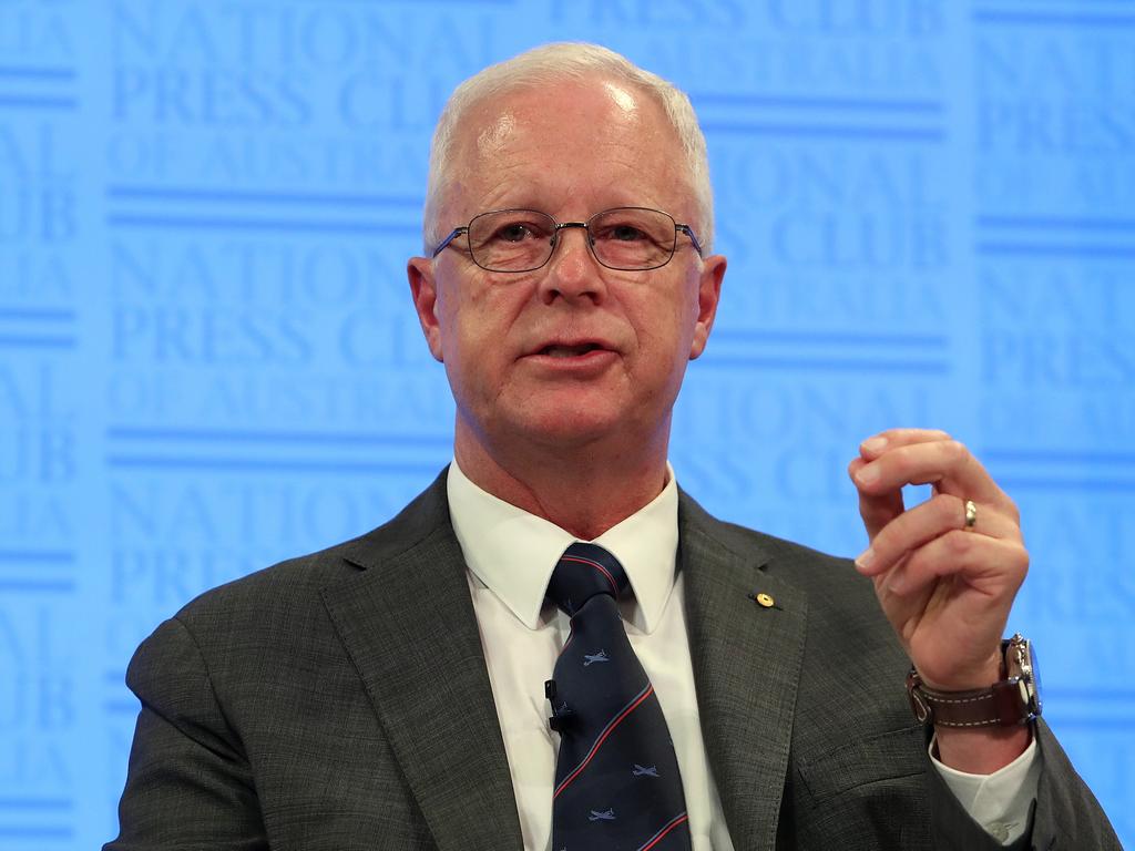 Former Chief of the Defence Force Air Chief Marshal Mark Binskin at the National Press Club Canberra. Picture Kym Smith