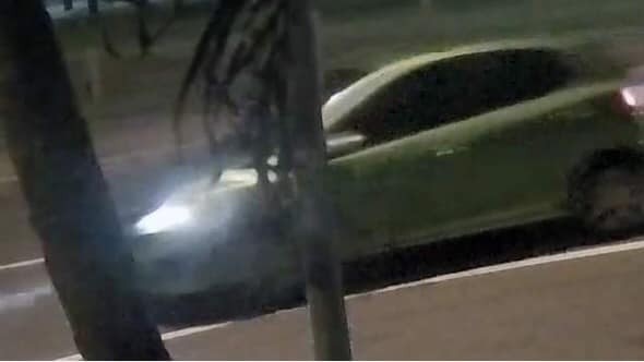 A neighbour's CCTV footage shows this car circling their block several times on the suspected night of the break in.