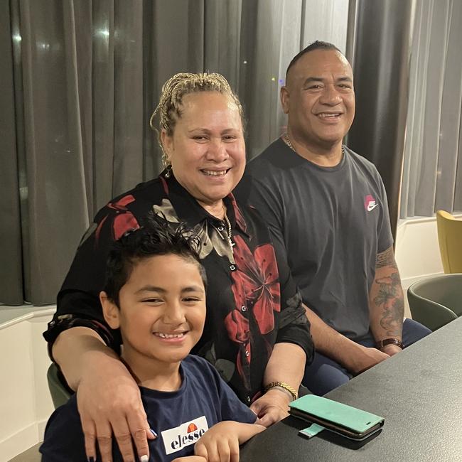 (R-L) Vilo and Filomena Paulo with Junior’s son in England.