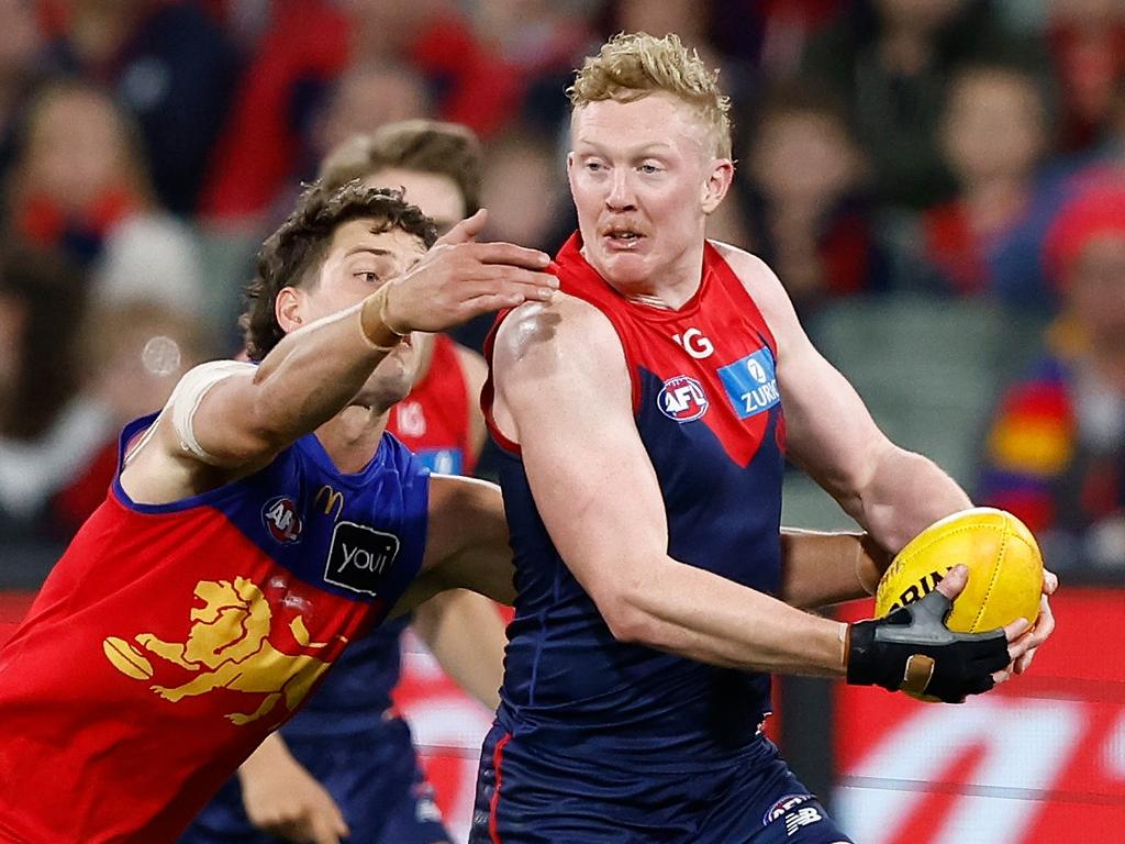 Clayton Oliver found it tough out there. (Photo by Michael Willson/AFL Photos via Getty Images)