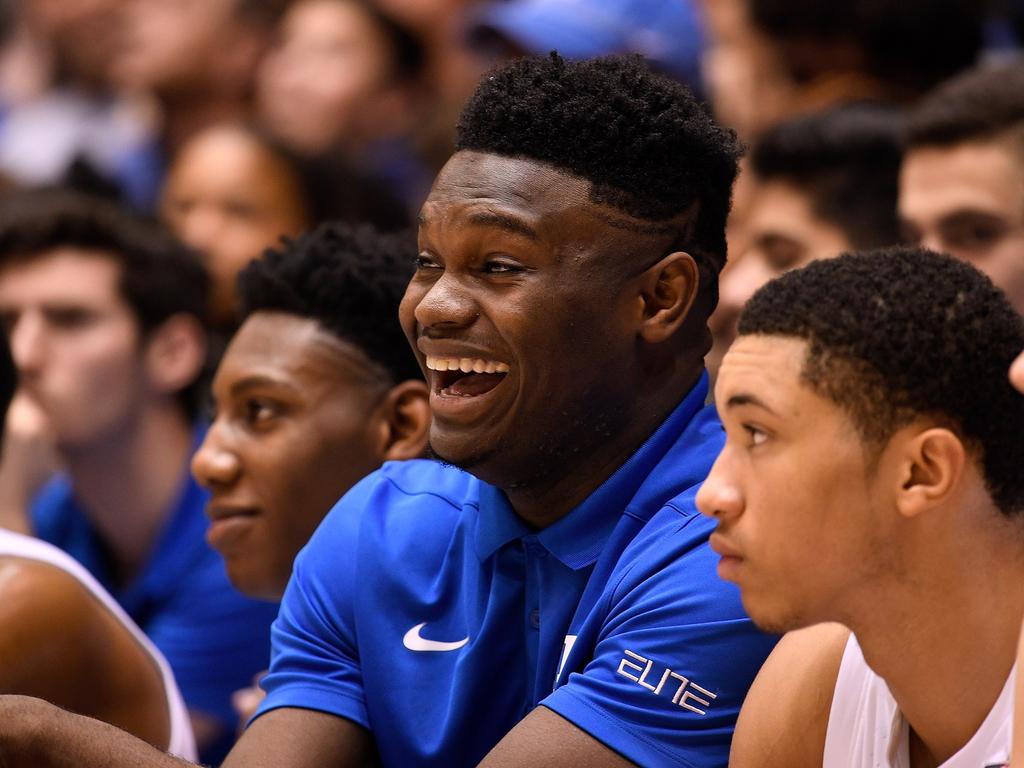 Zion Williamson Wears Nike Kyrie 4 Sneakers in Duke Return