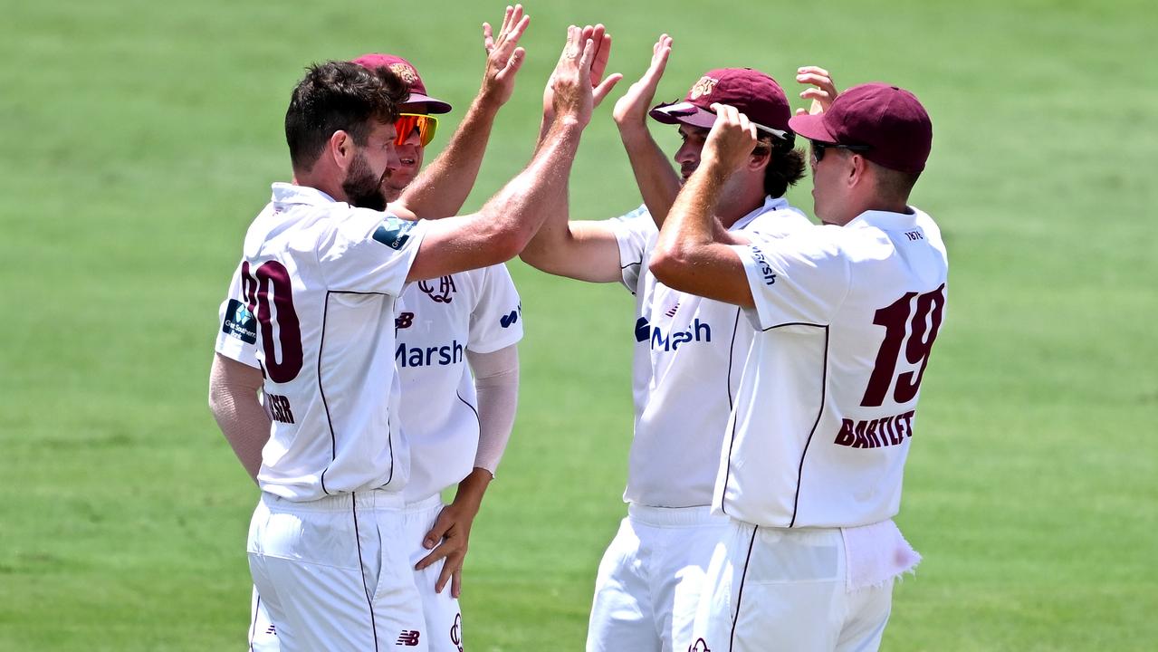 It was celebrations all-round for Queensland against Victoria at Allan Border Field (Photo by Bradley Kanaris/Getty Images)