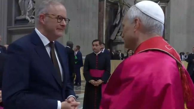 Prime Minister Anthony Albanese meets with Pope Leo XIV after his Inauguration