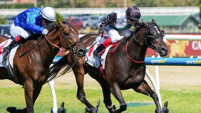 Mr Brightside and Craig Williams win the Group 1 Futurity Stakes. Picture: George Sal/Racing Photos via Getty Images