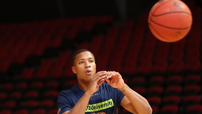 SYDNEY, AUSTRALIA — OCTOBER 28: Devon Hall of the Taipans warms up before the round three NBL match between the Sydney Kings and the Cairns Taipans at Qudos Bank Arena on October 28, 2018 in Sydney, Australia. (Photo by Mark Metcalfe/Getty Images)