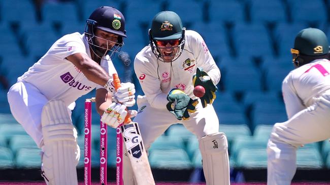 Paine drops a catch from India's Rishabh Pant, which proved costly in the result in the third Test. Picture: David Gray/AFP