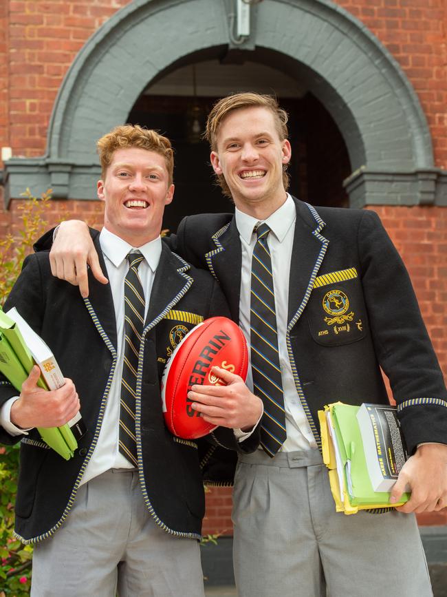 The top two picks at last year’s AFL draft, Matt Rowell and Noah Anderson, attended Carey Grammar.