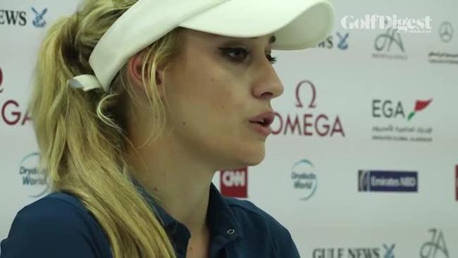 Pro golfer breaks down in press conference