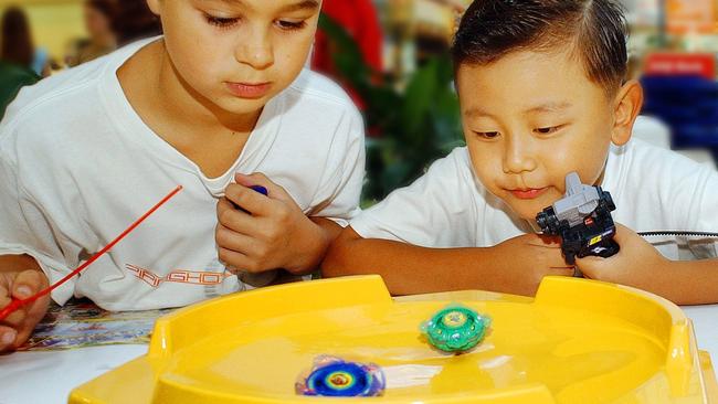 The Beyblade craze is causing trouble in some Melbourne schools. Picture: Bill Rosier 