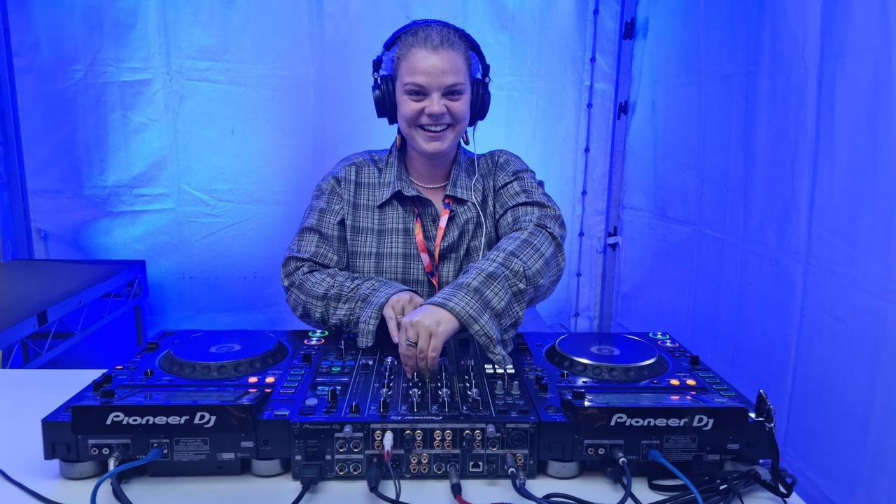 Amy Walsh performs as DJ Phemme. Picture: Toby McCrae