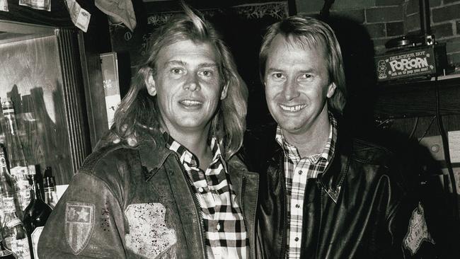 John Farnham with his longtime manager Glenn Wheatley. Picture: Supplied