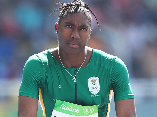 Caster Semenya of South Africa in the Women's 800m Round 1 during the Athletics on Day 12 of the Rio 2016 Olympic Games. Picture. Phil Hillyard