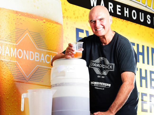 Business has spiked at Homebrewers Warehouse, owner Greg Young has been inundated with panicked brewers. Picture: Alix Sweeney