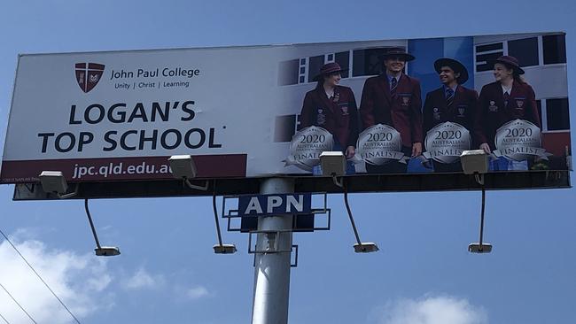 The billboard at Kingston train station.