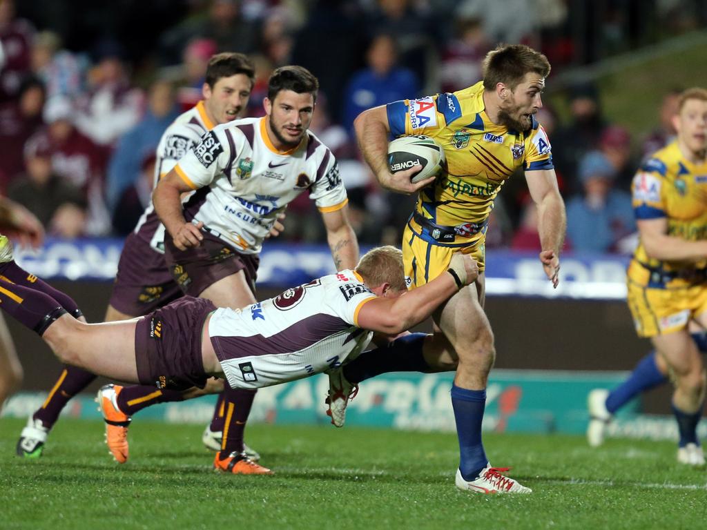 Kieran Foran in action for the Sea Eagles the last time the Broncos played at Brookvale in 2014. Picture: AAP Image/ Action Photographics, Grant Trouville