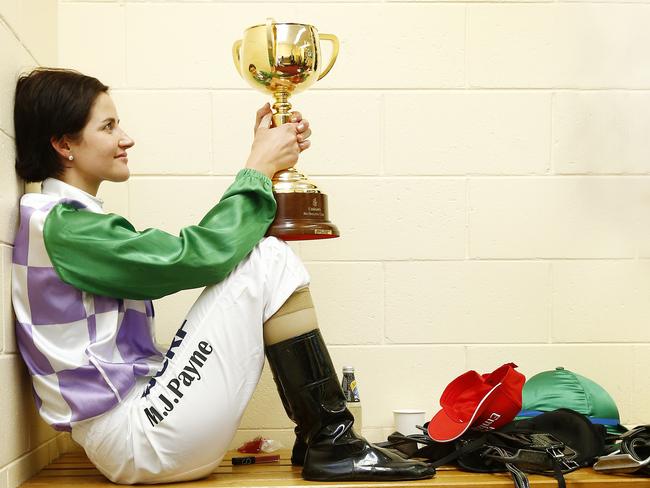 ‘Get stuffed’ ... Michelle Payne has proven women in can win in racing. Picture: Colleen Petch