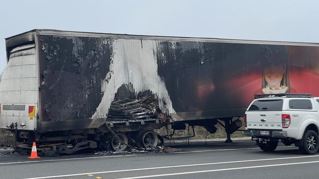 Emergency crews were called to a truck trailer fire on the Bruce Highway at Chatsworth in the early hours of Saturday morning.