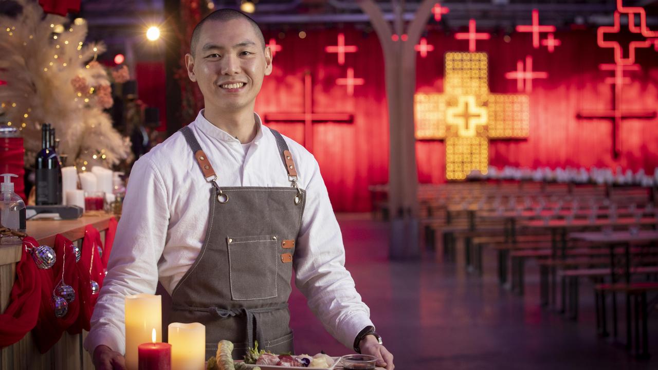 Winter Feast, Japanese culinary chef Devin Hsu at his stall Shari. Picture: Chris Kidd