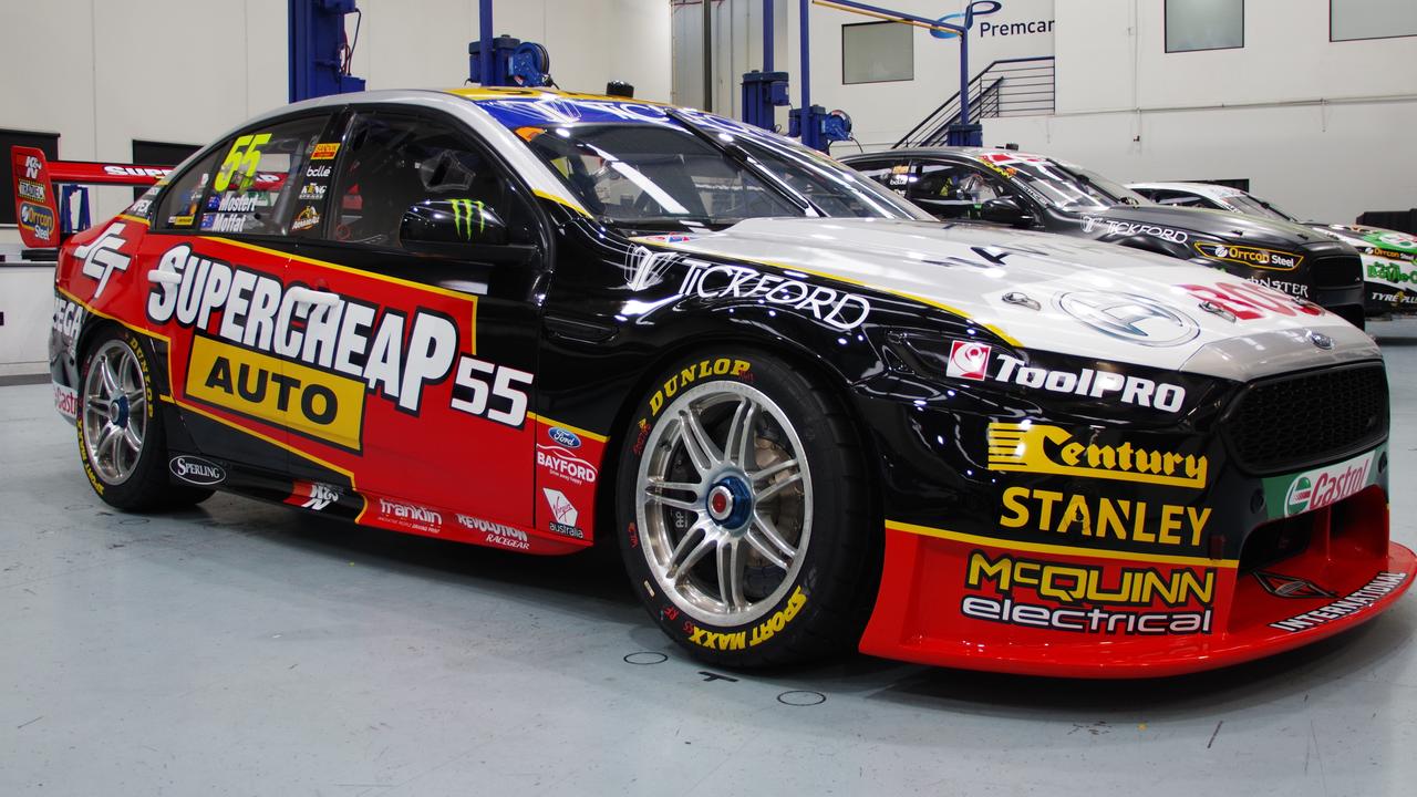 Tickford Racing's retro Supercheap Auto livery for the No.55 Ford of Chaz Mostert/James Moffat.