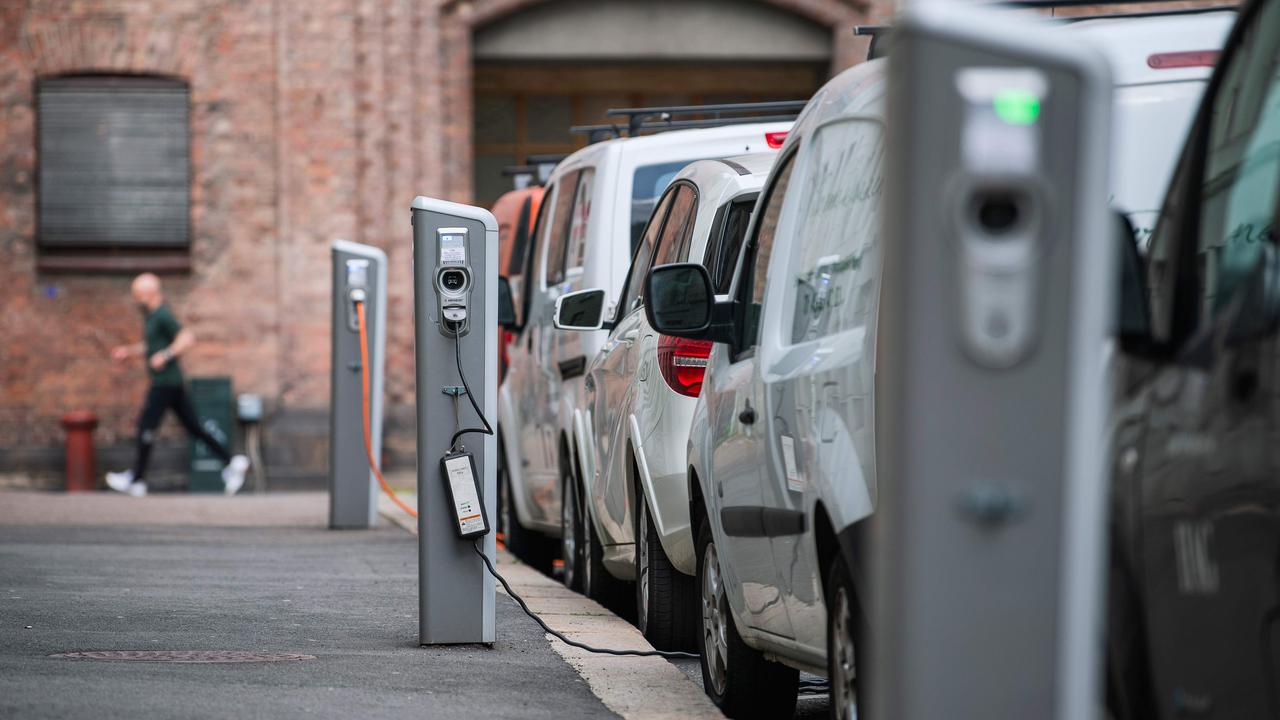 EV charging stations in Norway, where prices have soared. Picture: AFP