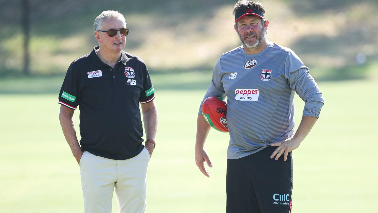 Former Melbourne Victory coach Ernie Merrick is working with St Kilda coach Brett Ratten as a mentor for the 2022 season. Picture: supplied