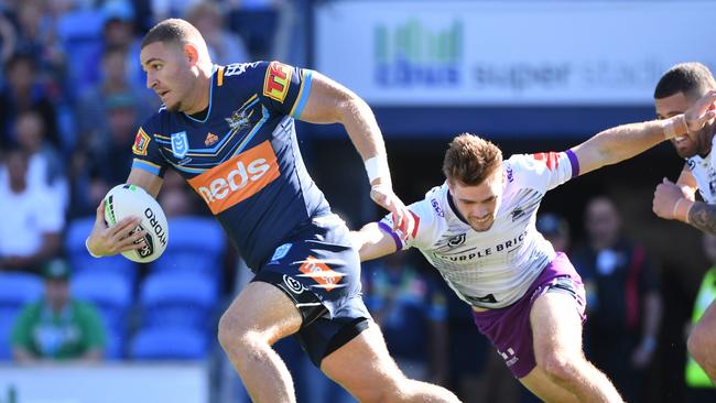 Brenko Lee on his way to an early try. Picture: AAP Image