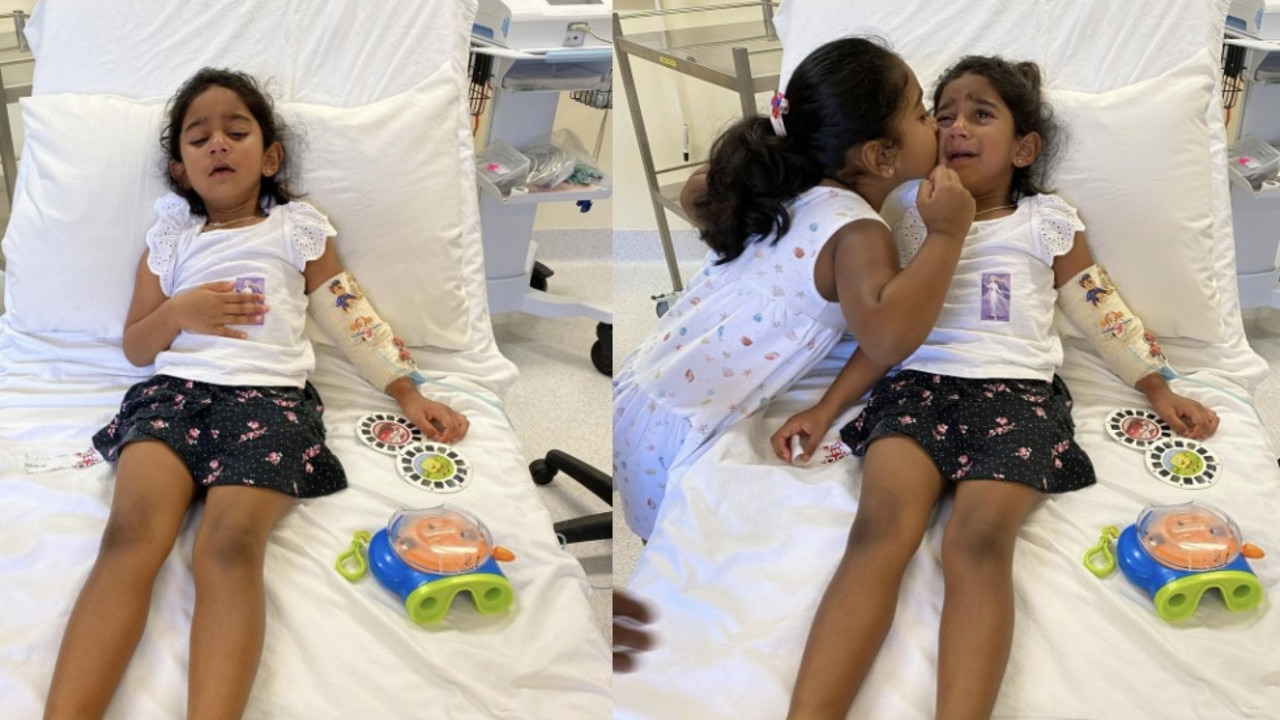 Tharnicaa was medically evacuated to Perth from Christmas Island on Tuesday afternoon with sepsis.